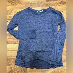 Athleta Sweatshirt decorative Working Zippers Navy blue Black Heather Womens’s S